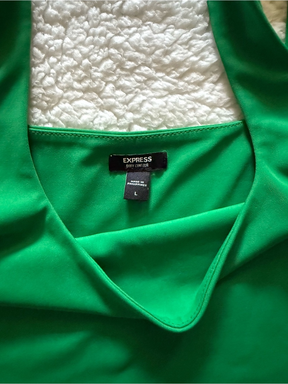 Express Green Square-Neck Crop Tank - Picture 2 of 2